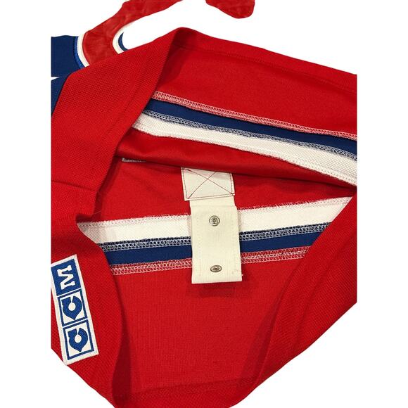 Vintage CCM Montreal Canadiens Jean Beliveau Hockey Jersey Size 50 Large Red - Picture 5 of 10